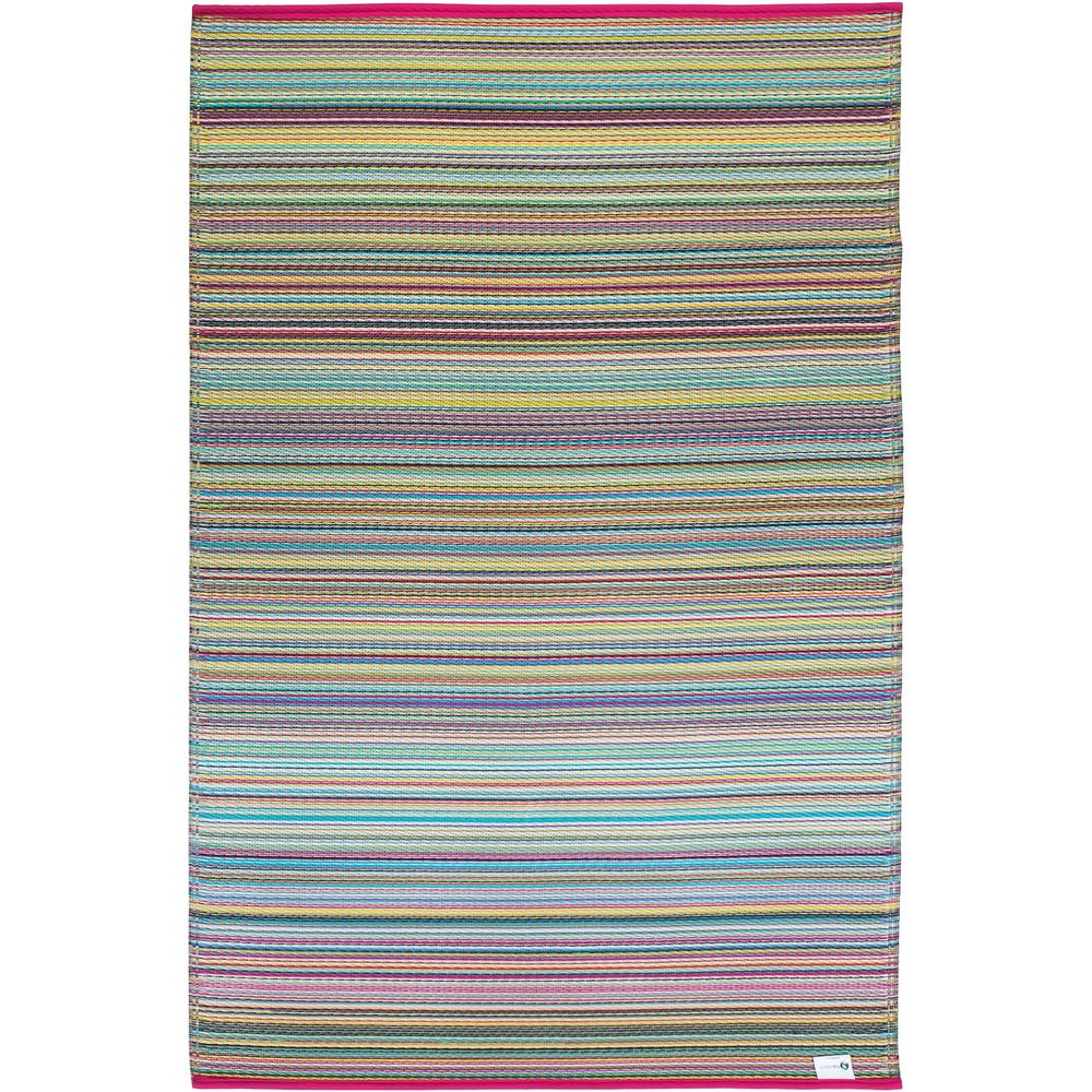 Fab Habitat Reversible Indoor Outdoor Weather Resistant Floor Mat/Rug - Cancun - Candy (4 ft x 6 ft)