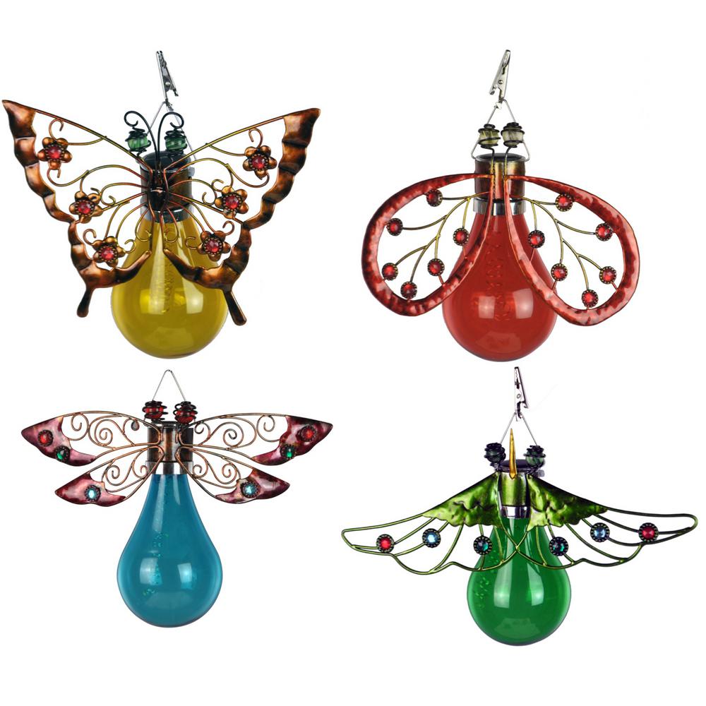 Moonrays Solar Ed Integrated Led Erfly Moth Ladybug And Moonrays Solar Ed Integrated Led Erfly Moth Ladybug And Dragonfly Outdoor Patio Lights
