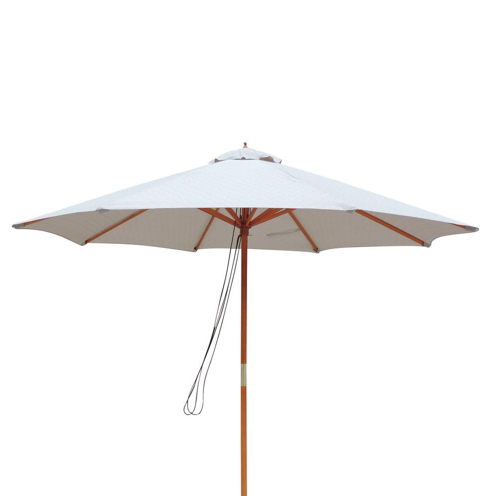 White Wood Market Umbrellas Patio Umbrellas The Home Depot