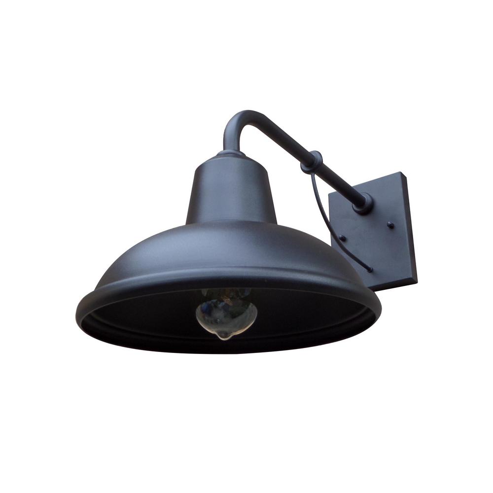 Y Decor Outdoor Wall Mounted Lighting The Tanner 1 Light Black Outdoor Wall Mount Sconce