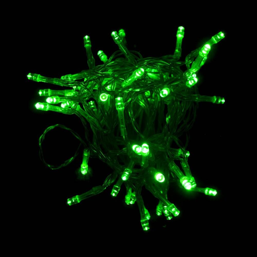 Aleko 50 Light Led Green Battery Operated String Lights B50ledgreen 50 Light Led Green Battery Operated String Lights