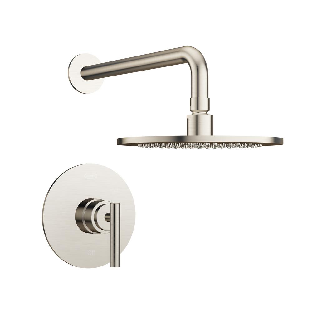 JACUZZI Salone Single-Handle 1-Spray Round Shower Faucet in Brushed ...