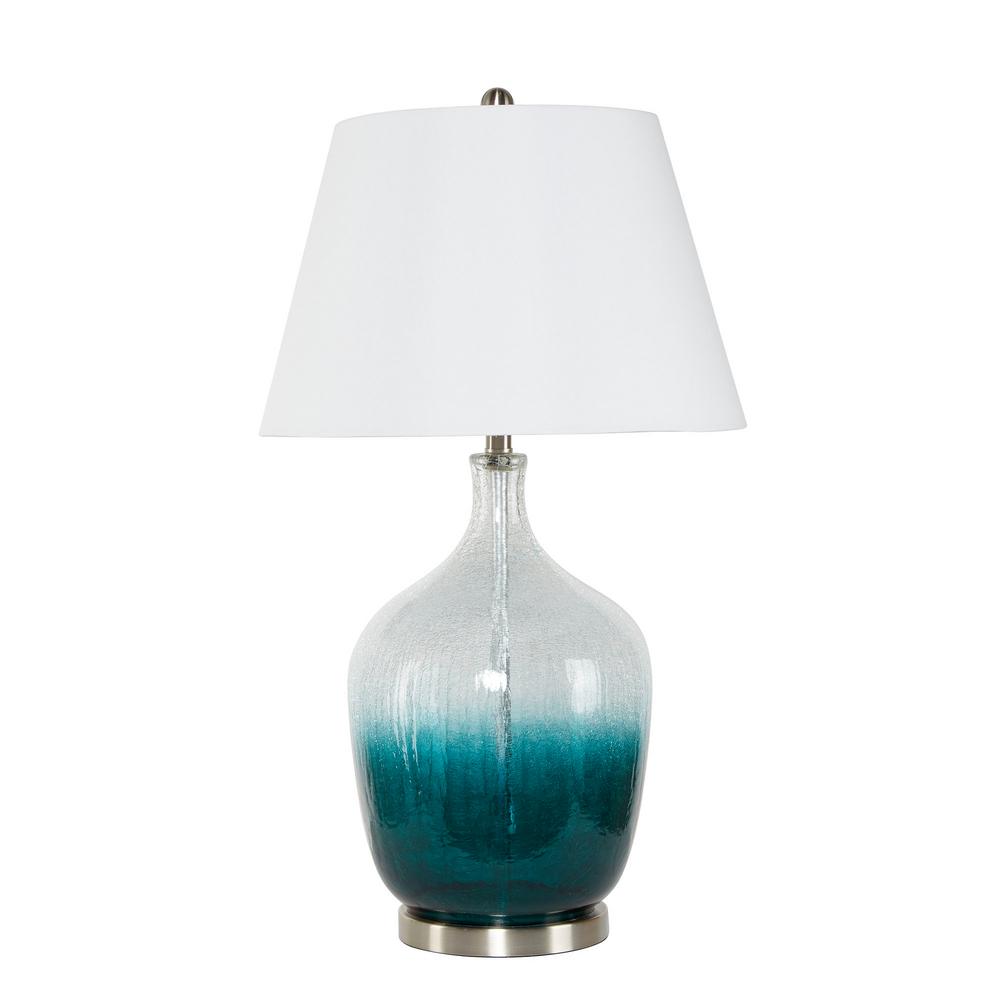 Silverwood Ayla 32 in. Green Ombre Glass Table Lamp-CPLT1934A - The ...