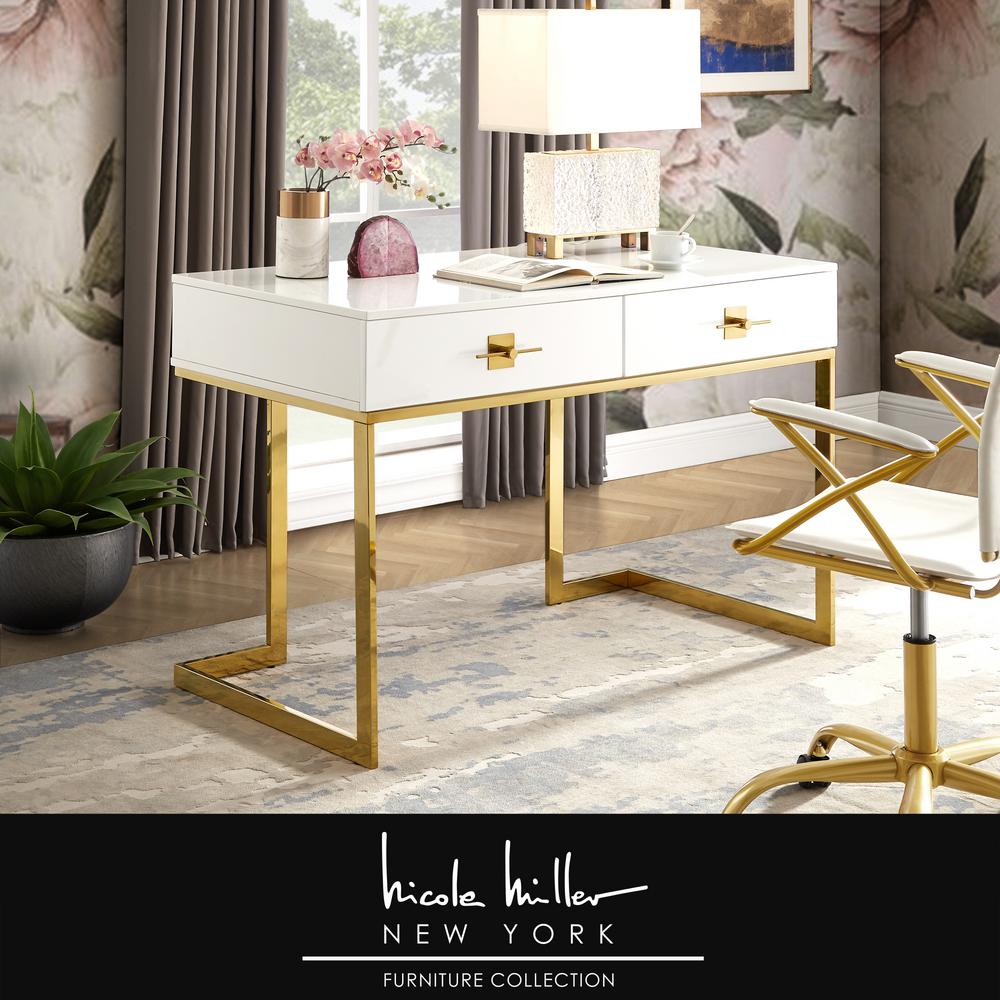 Featured image of post White And Gold Executive Desk / Are you looking for white gold desk that is trendy and offers a sleek, executive look?