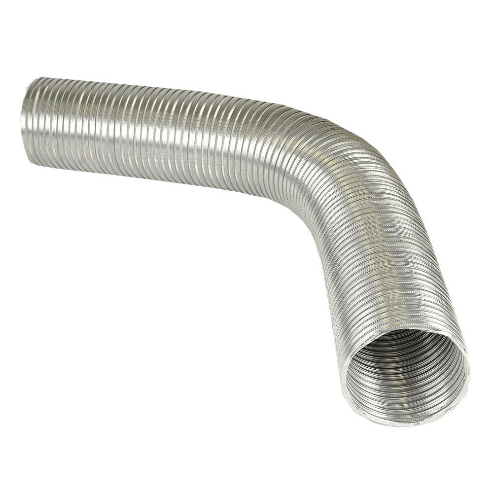 Everbilt 4 in. x 6 ft. Semi-Rigid Aluminum Duct with Collars ...