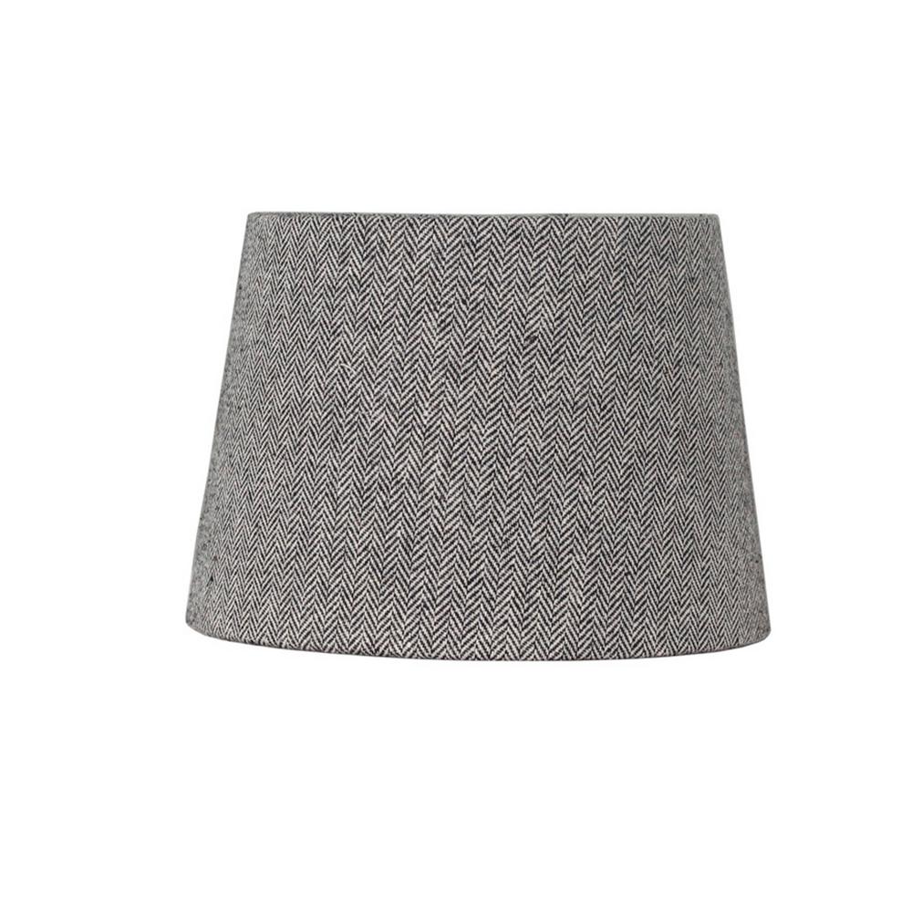 Adesso Mix Match 8 In X 10 7 Height Dark Herringbone Hardback Drum Shade