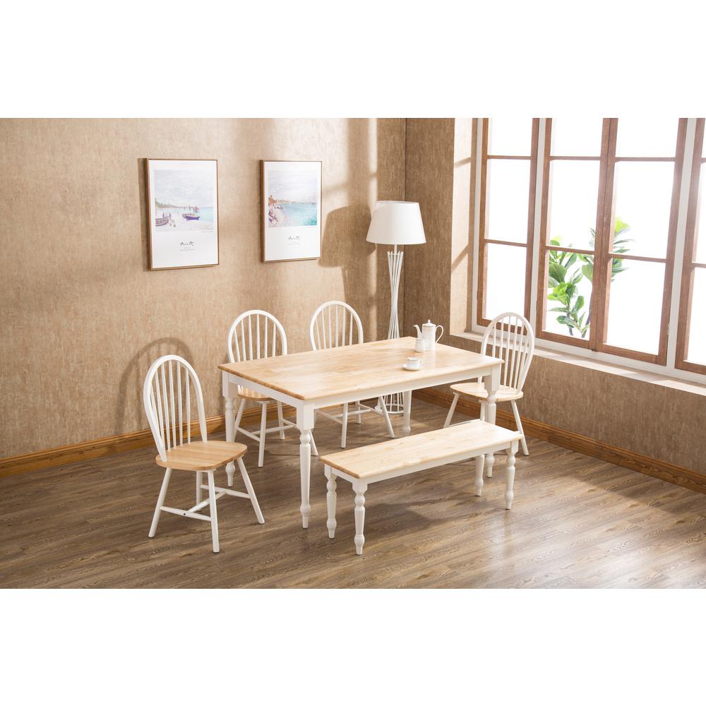 Natural Farmhouse Dining Table 70369, White Farmhouse Dining Room Table And Chairs