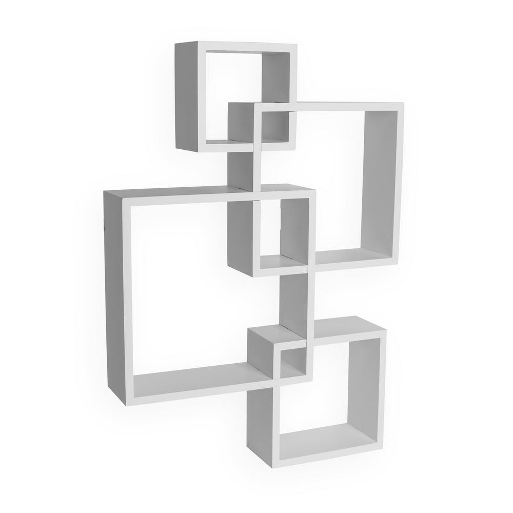 Intersecting Wall Mounted Floating Shelves 4 Cube