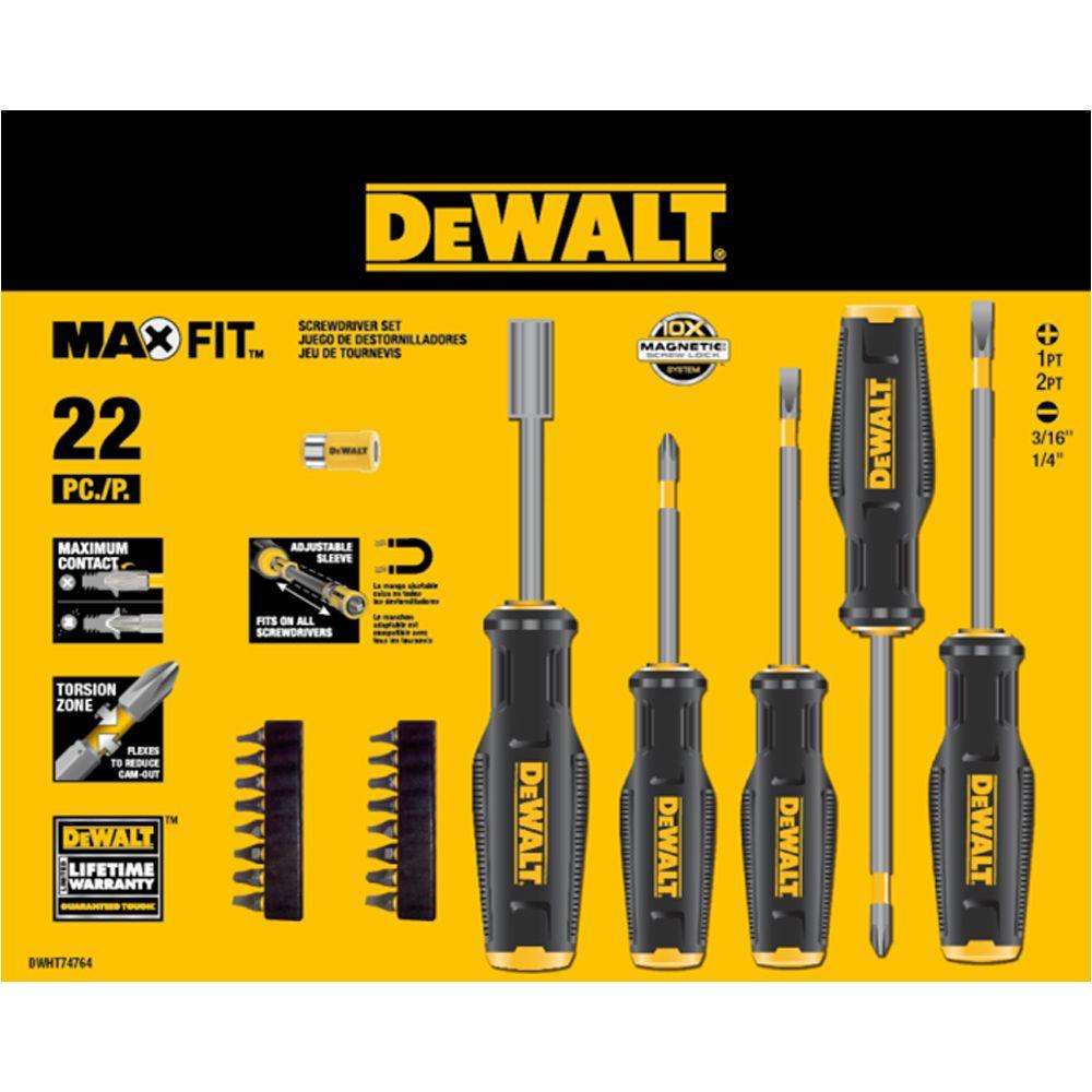 DEWALT MAXFIT Screwdriver Set (22Piece)DWHT74764GC The Home Depot