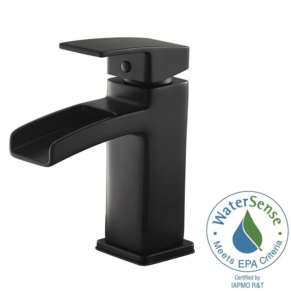 Tall Spout Single Handle Lever Bathroom Sink Faucet Black Matte