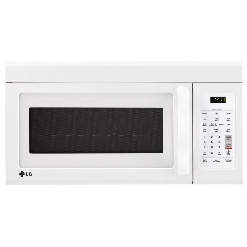 LG Electronics 1.8 cu. ft. Over the Range Microwave in Smooth WhiteLMV1831SW The Home Depot
