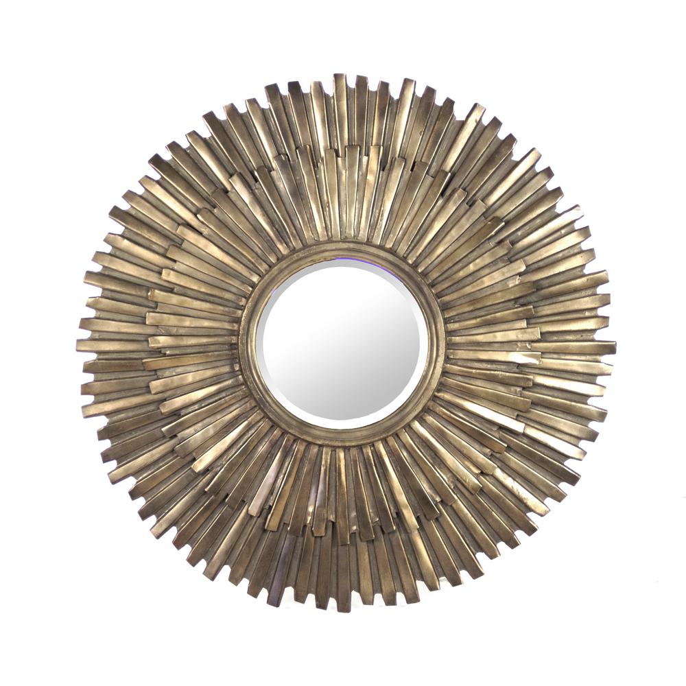 Daria Sunburst Antique Gold Mirror