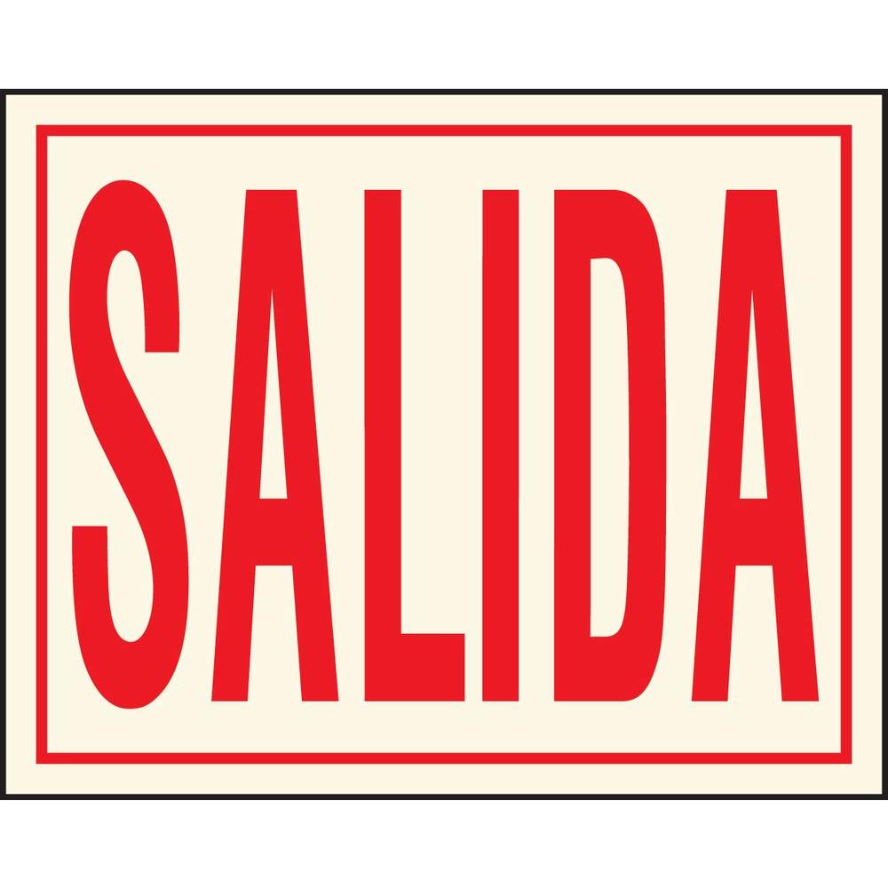 The Hillman Group 2 in. x 8 in. Plastic Exit Sign839834.0 The Home Depot