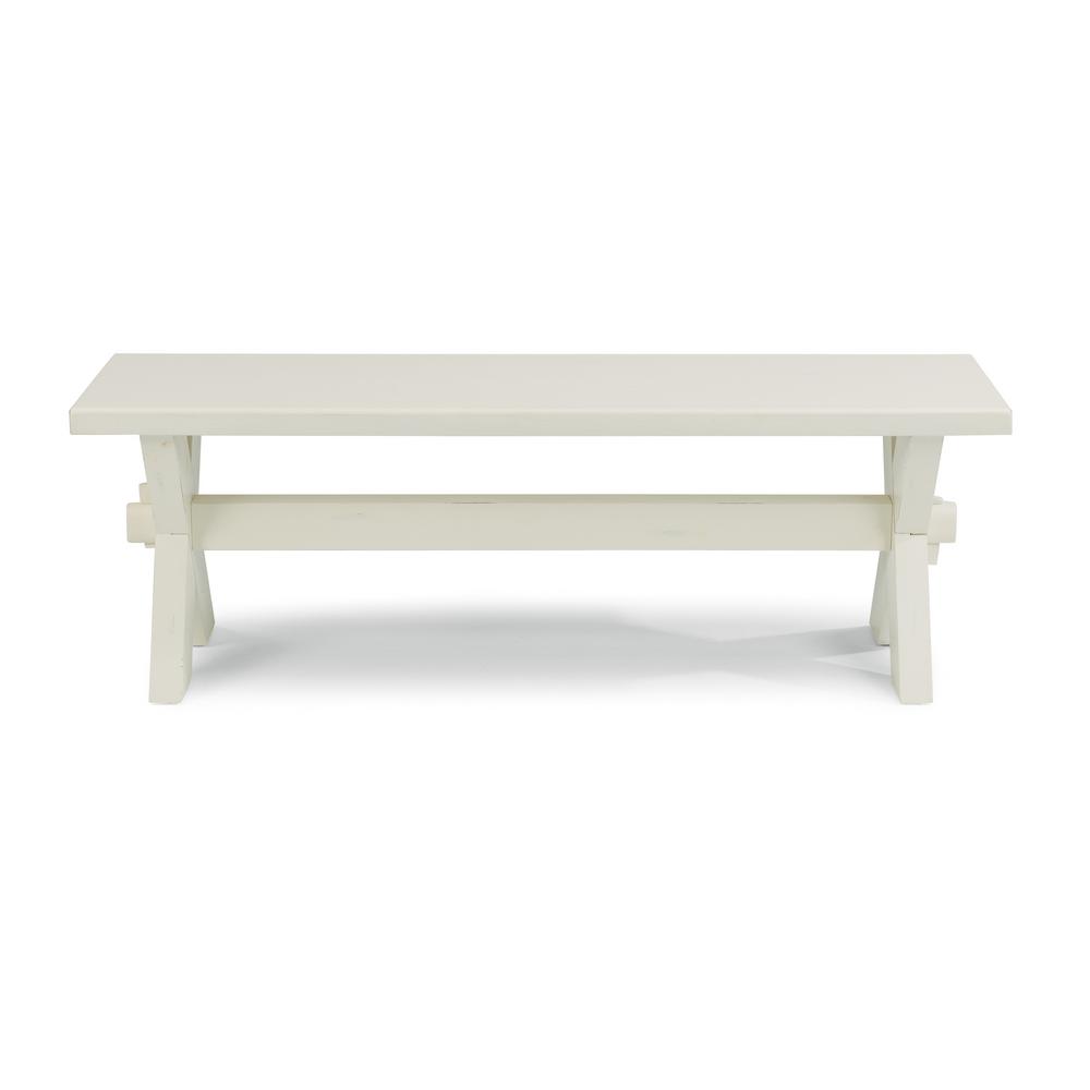 Home Styles Seaside Lodge White Trestle Dining Bench 5523 29 The Home Styles Seaside Lodge White Trestle Dining Bench