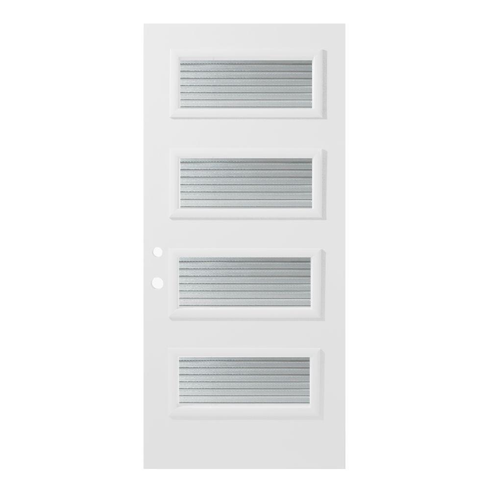 Stanley Doors 33 375 In X 82 Lorraine Masterline 4 Lite Stanley Doors 33 375 In X 82 Lorraine Masterline 4 Lite Painted White Right
