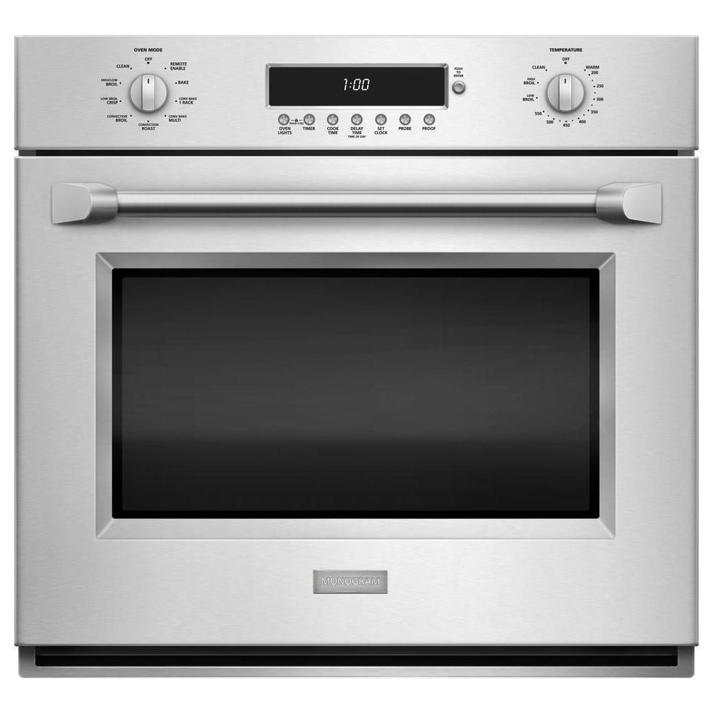 GE Profile 30 in. Single Electric Wall Oven with Convection SelfCleaning in Stainless Steel