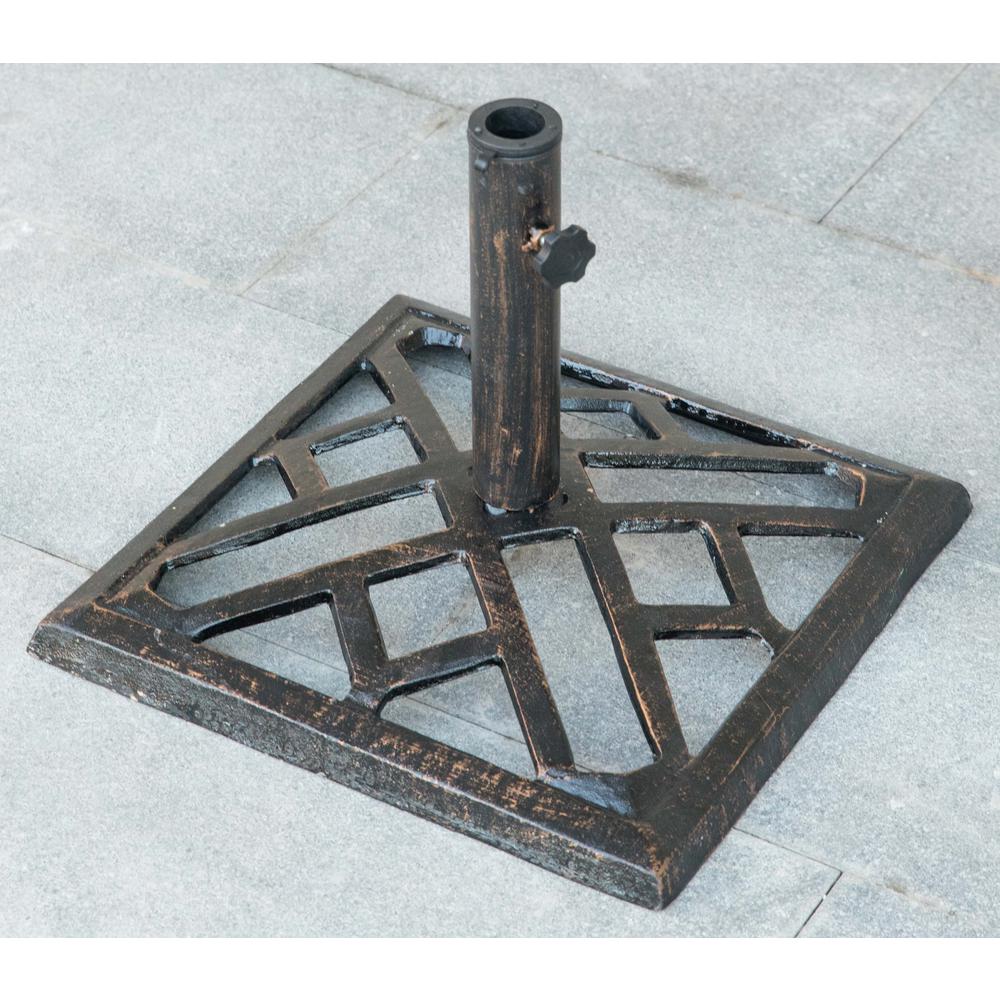 square cast iron umbrella stand