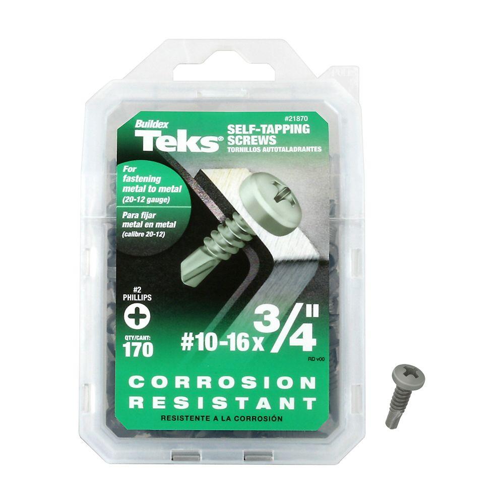Teks 1016 x 3/4 in. Phillips FlatHead Drill Point Corrosion