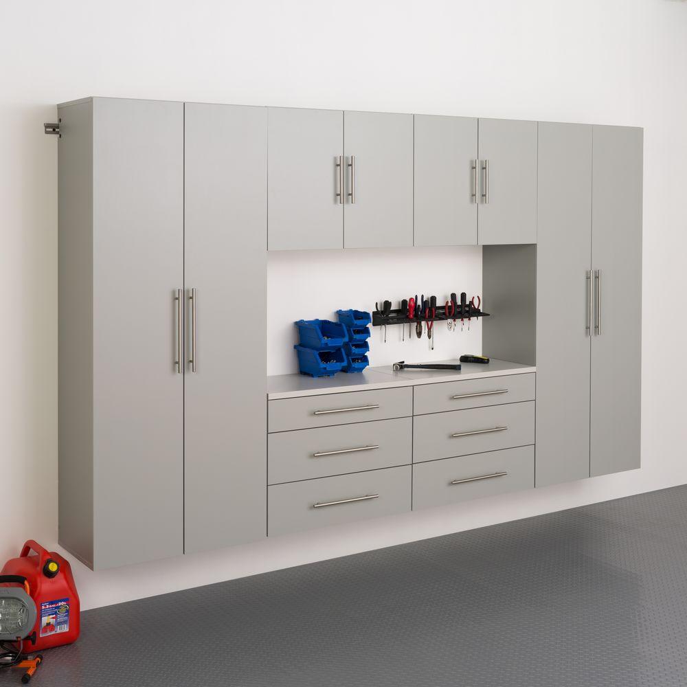 Prepac Hangups 72 In H X 123 W Light Gray Wall Mounted Storage Cabinet Set I Grgw 0709 6m The Home Depot Storage Cabinet Set I Grgw 0709 6m