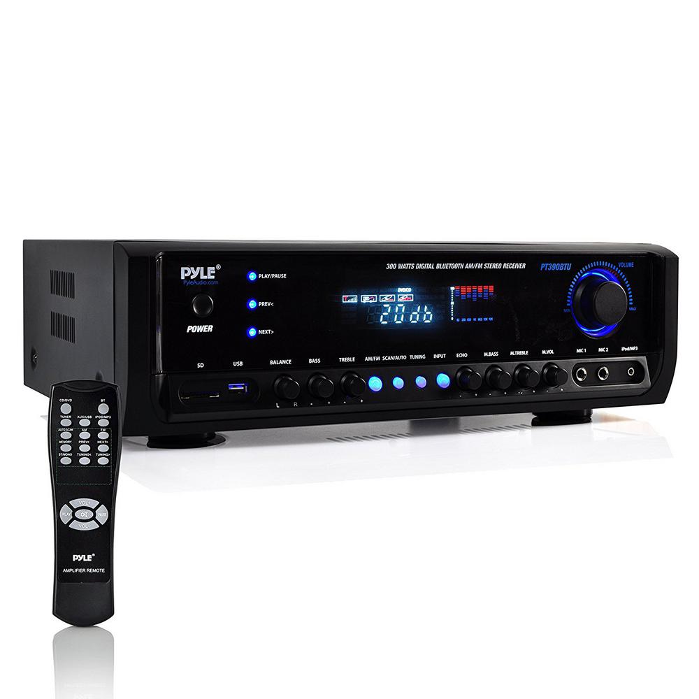 Pyle Digital Home Theater Bluetooth 4Channel Radio Aux Stereo ReceiverPT390BTU The Home Depot