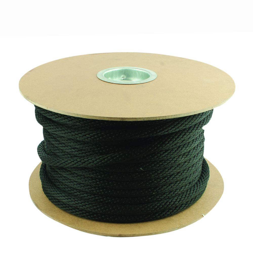 Everbilt 5/8 in. x 200 ft. Black Solid Braid Polypropylene Rope72650