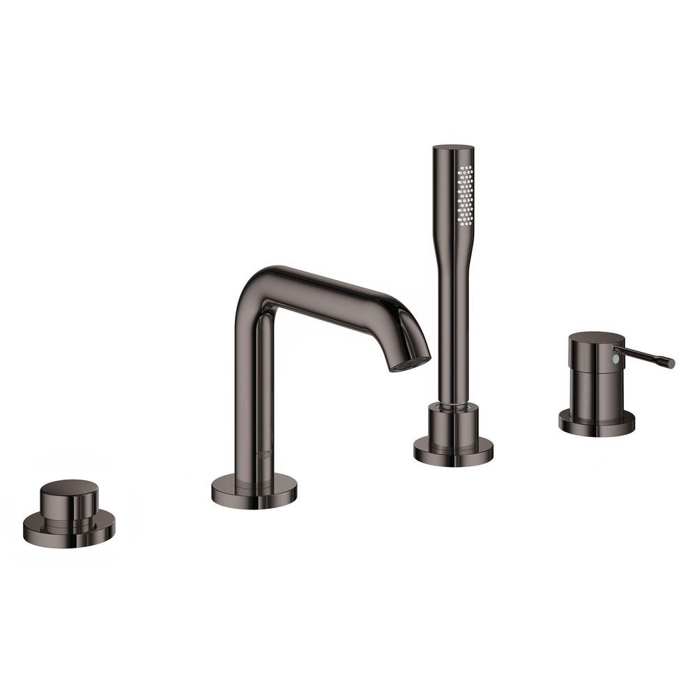 GROHE Essence 2Handle DeckMount Roman Tub Faucet with Hand Shower in