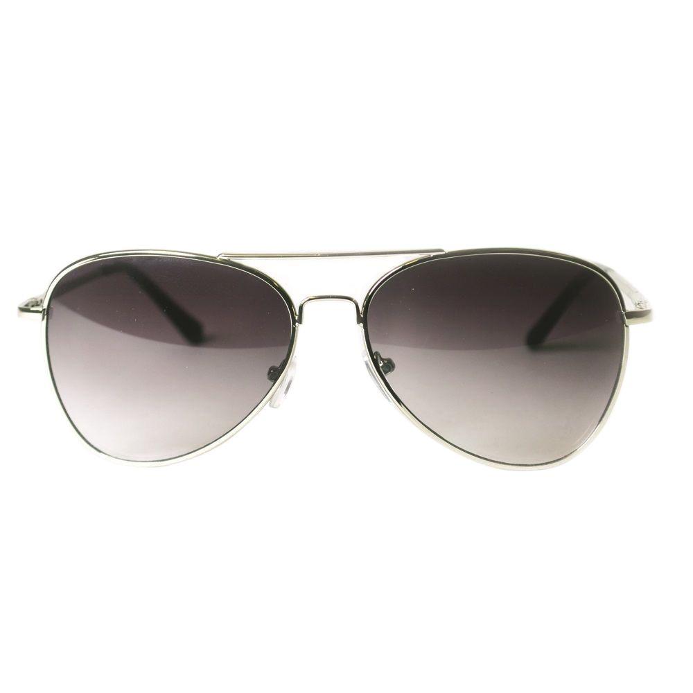 Shadedeye Silver Aviator Sunglasses-85902-16 - The Home Depot