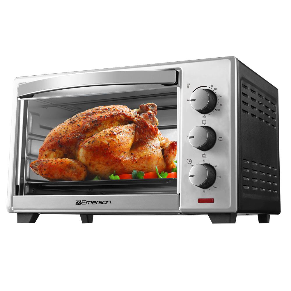 Emerson 6 Slice Countertop Toaster Oven Stainless Steel Convection