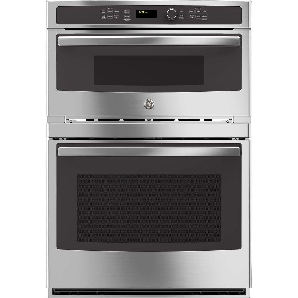 Uncategorized Best Wall Oven Microwave Combo ge 30 in double electric wall oven with built microwave stainless steel jt3800shss the home depot