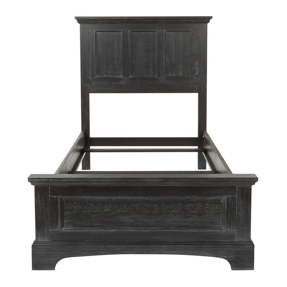 Osp Home Furnishings Farmhouse Basics Rustic Black Twin Bed