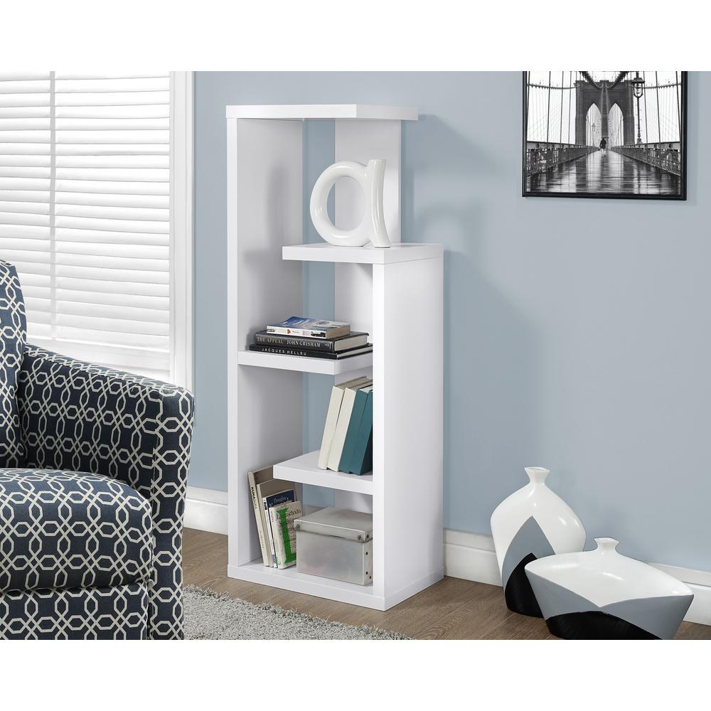 Monarch Specialties White Open Bookcase I 2466 The Home Depot   White Monarch Specialties Bookcases I 2466 64 1000 