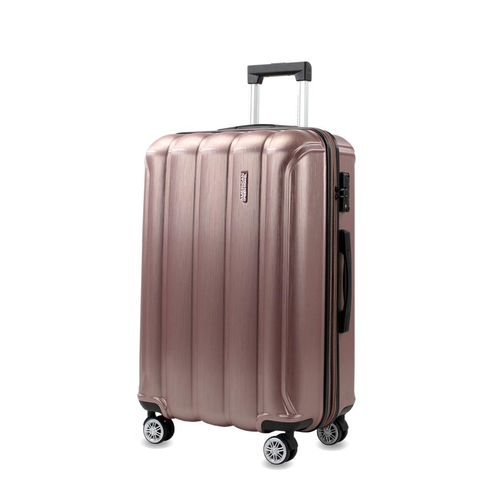 rose gold travel suitcase