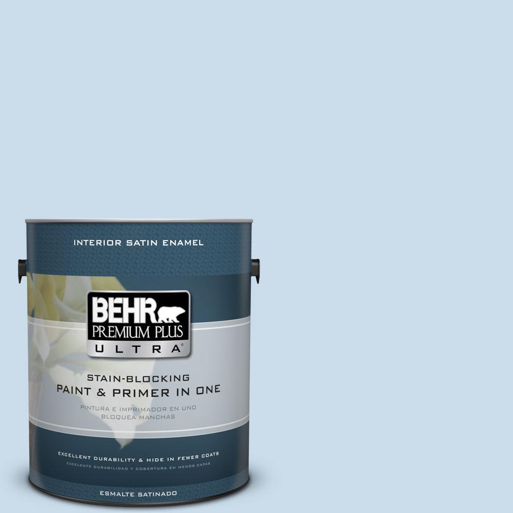 BEHR Premium Plus Ultra 1gal. M5101 Blue Me Away Satin Enamel
