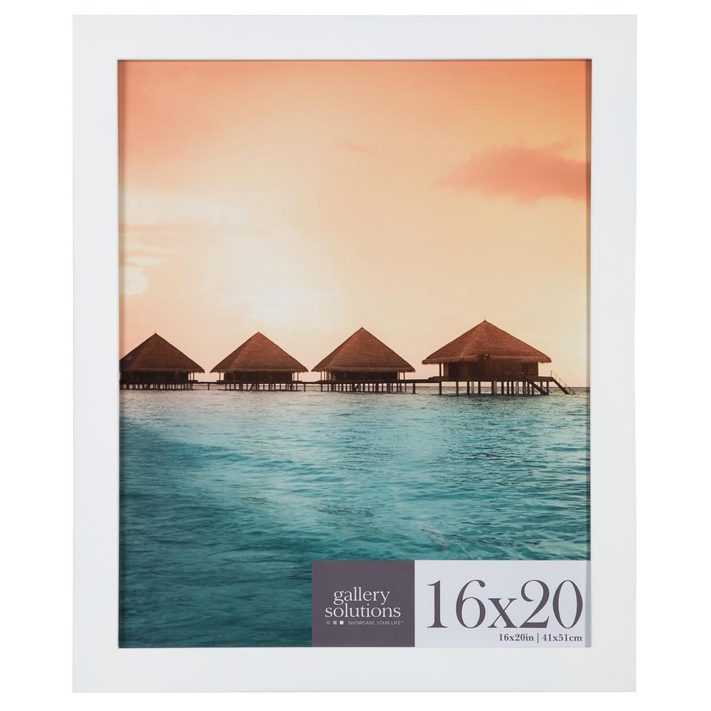 White Picture Frame 16 X 20 In Flat Poster Wood Hanging Frames White Picture Frame 16 X 20 In Flat Poster Wood Hanging Frames Square Shape New