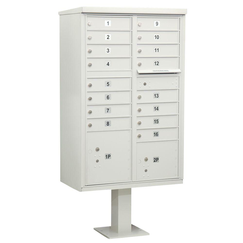Salsbury Industries Gray USPS Access Cluster Box Unit with 16 A Size