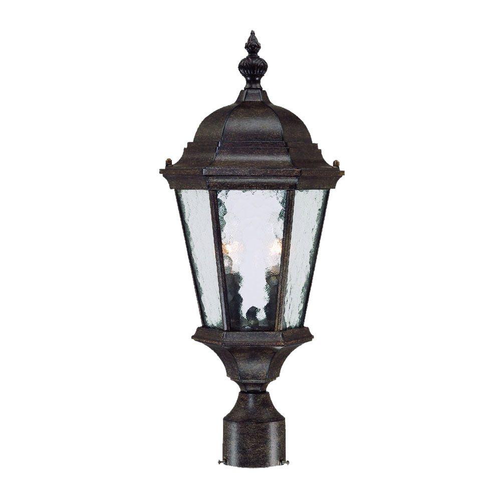 Acclaim Lighting Avian 2Light Black Coral Outdoor Post Light Fixture