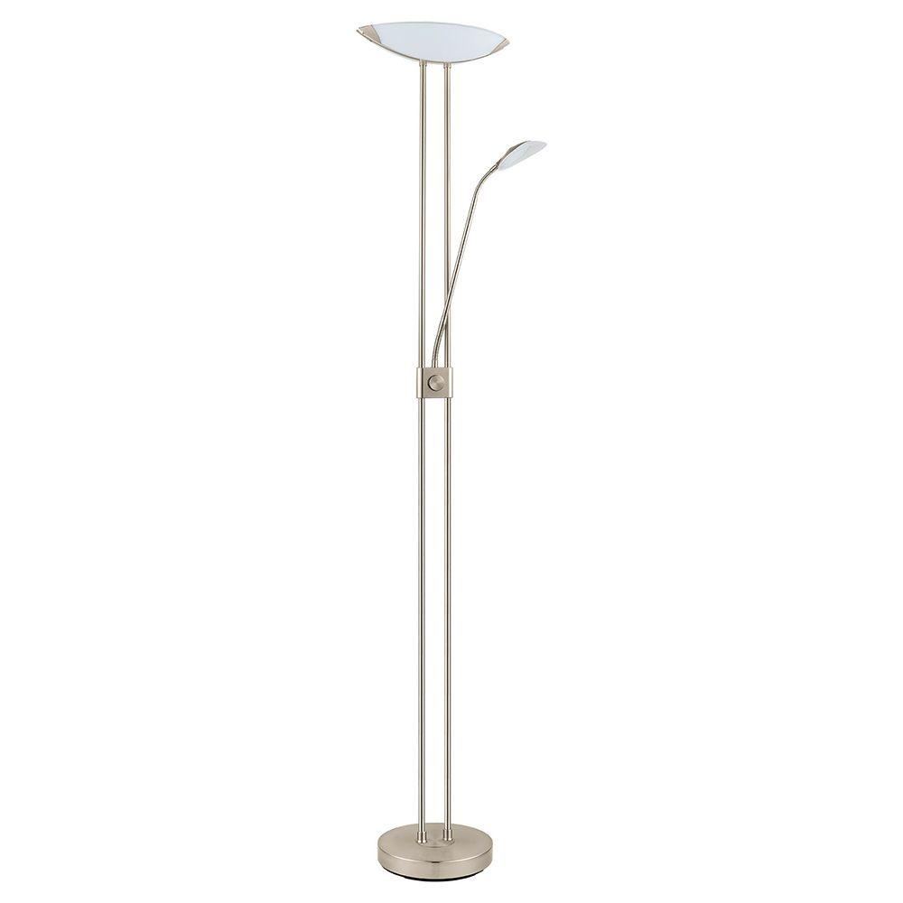 Eglo Baya 1 70.87 in. Matte Nickel LED Floor Lamp93874A The Home Depot