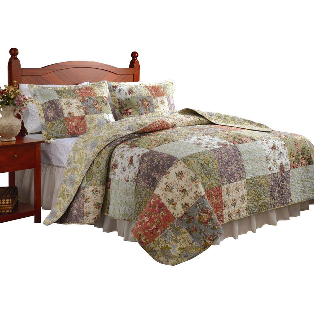 Blooming Prairie 3 Piece Multicolored Queen Set Blooming Prairie 3 Piece Multicolored Queen Set