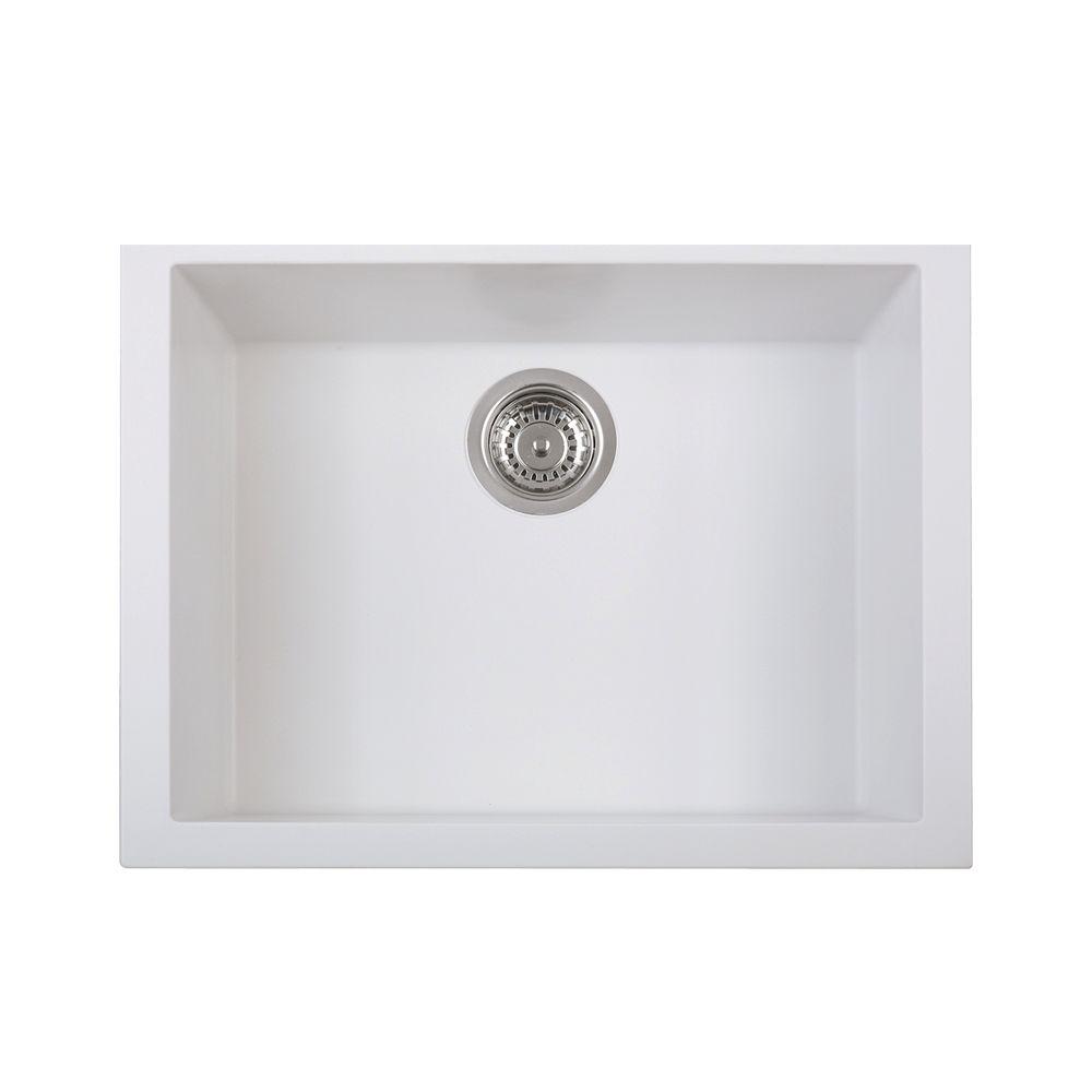 White Single Bowl Kitchen Sink mr direct undermount composite 22 in. single basin kitchen sink in White Single Bowl Kitchen Sink mr direct undermount composite 22 in. single basin kitchen sink in