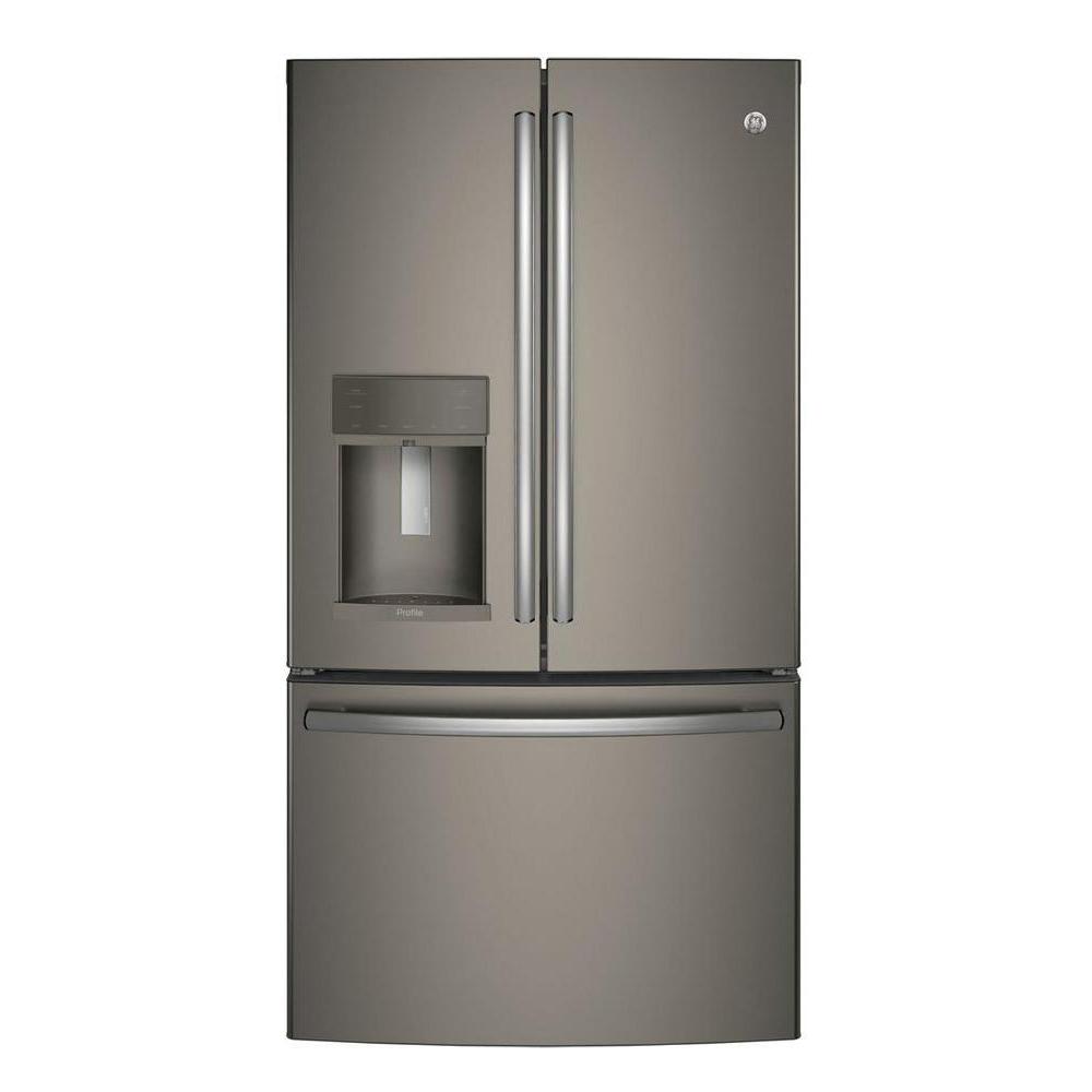 Kitchenaid 36 In W 219 Cu Ft French Door Refrigerator In Panel Ready Counter Depth 8510