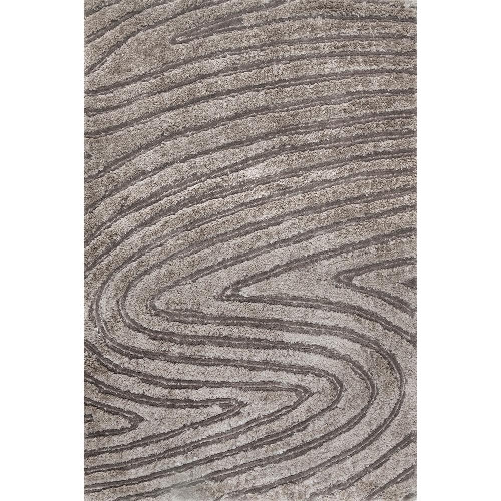 Nuloom Handmade Isabel Swirl Grey Brown 5 Ft X 8 Area Rug