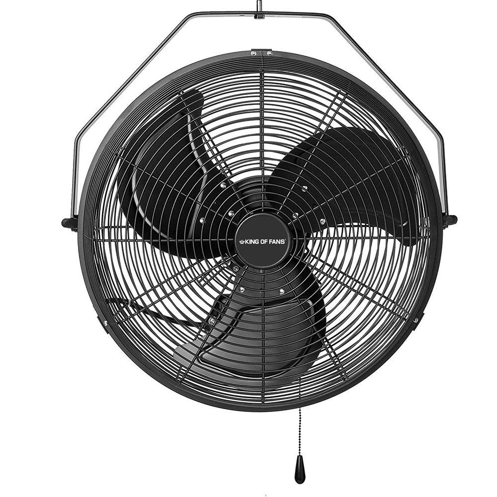 Hampton Bay 18 in. 3Speed High Velocity Black Wall Mount Fan with 3 Blades82018 The Home Depot