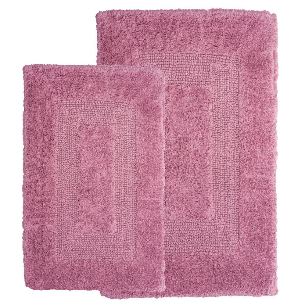 Lavish Home Rose 1 Ft 10 In X 2 11 Cotton Piece Bath Lavish Home Rose 1 Ft 10 In X 2 11
