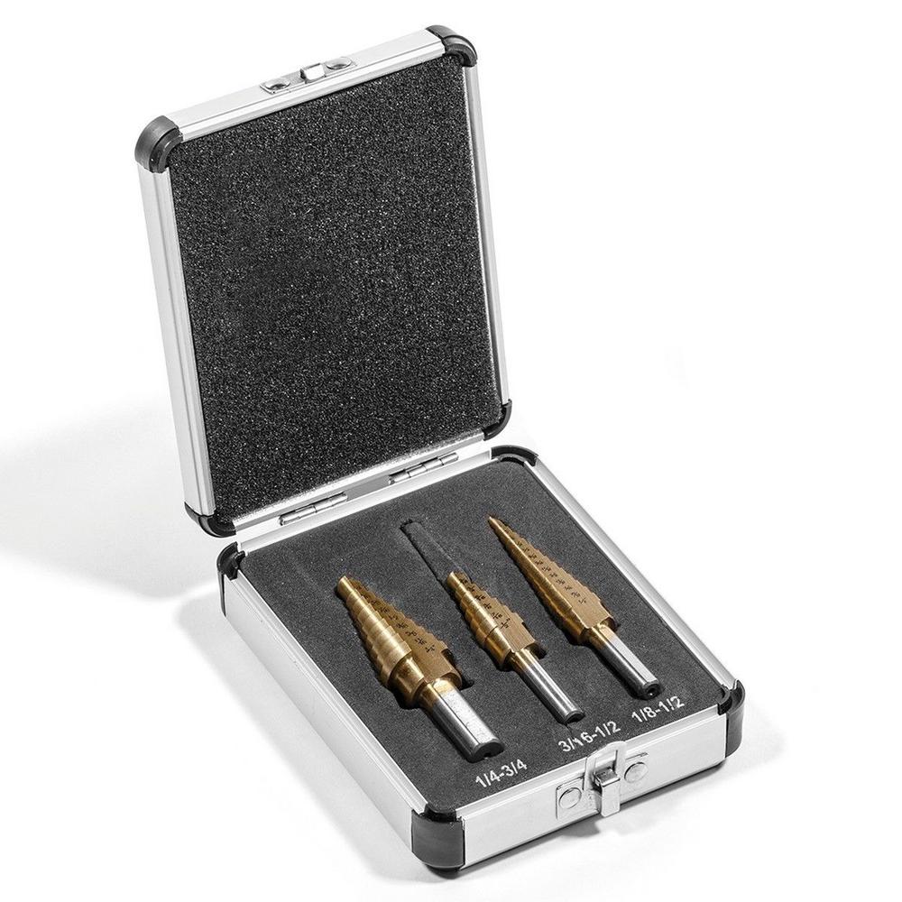 Stark Total 28 Sizes Titanium HeavyImpact HSS Step Drill Bit Set (3