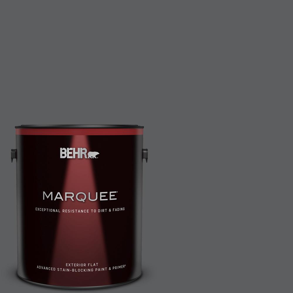 BEHR MARQUEE 1 gal. N5006 Graphic Charcoal Flat Exterior Paint and