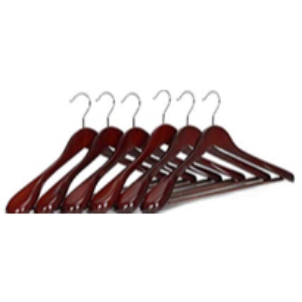 StorageWorks Walnut Solid Hardwood Premium ExtraWide Suit and Coat