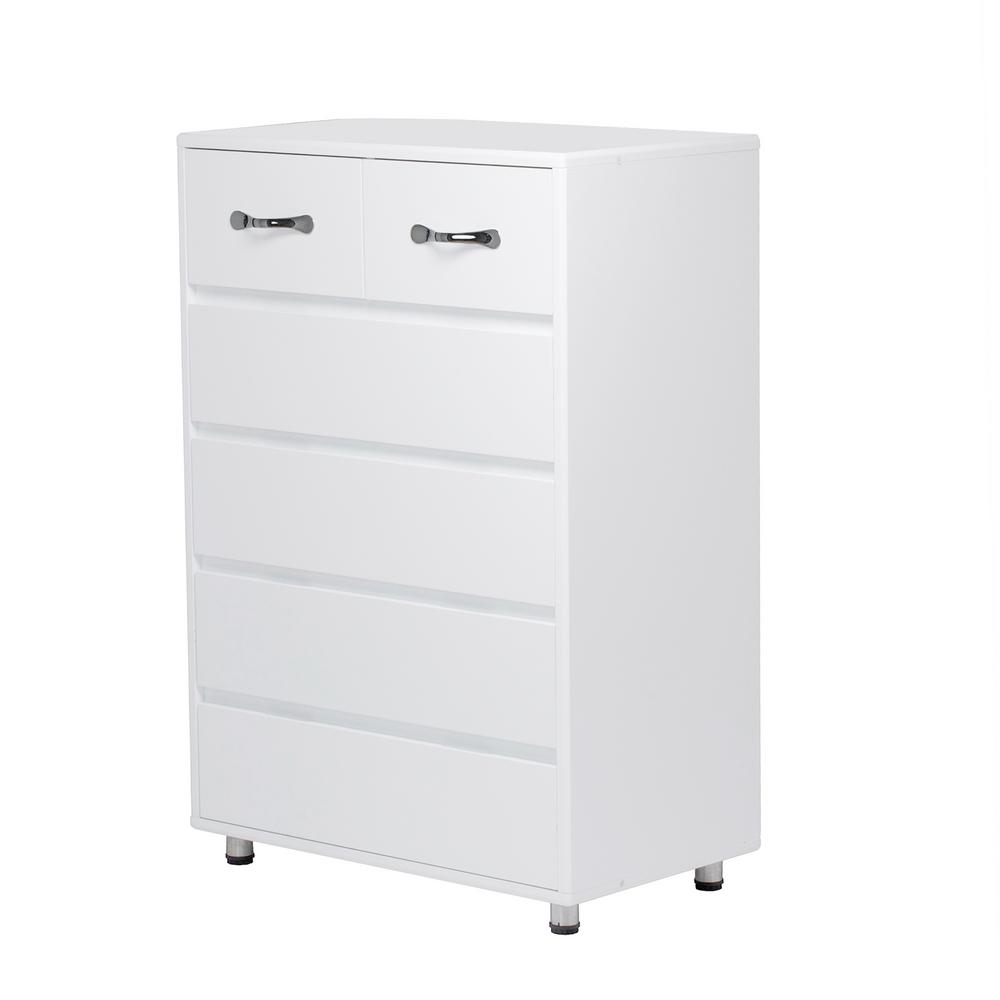 Boyel Living White 6 Drawer Side Table Wide Rustic Bedroom Chest Of Drawers Living Room Console Table Ys W3339 The Home Depot