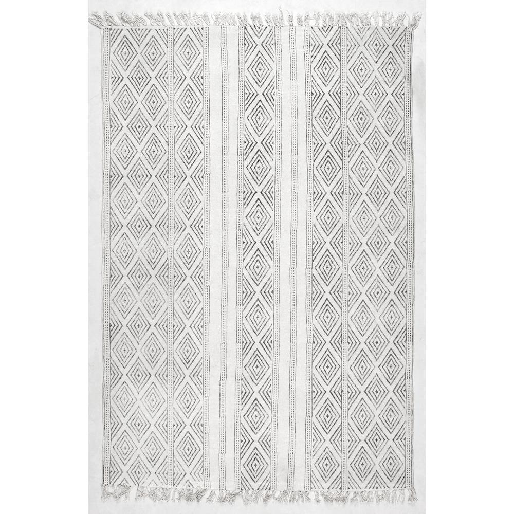 Olvera Diamond Off White 5 ft. x 8 ft.  Area Rug
