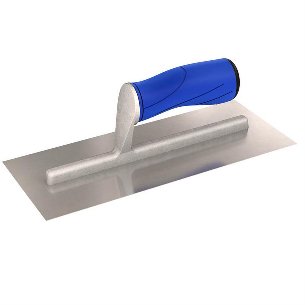 Bon Tool 14 in. x 4 in. Long Shank Finishing Trowel with Comfort Grip