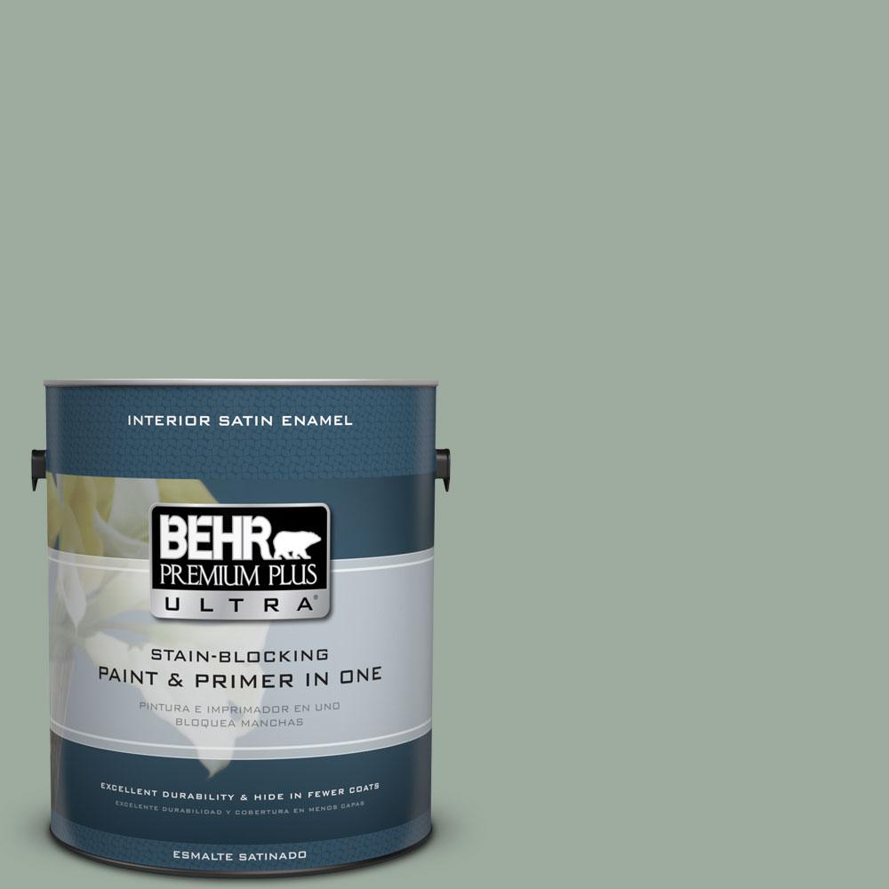 Behr Premium Plus Ultra 1 Gal 450f 4 Scotland Road Satin Enamel 450f 4 Scotland Road Satin Enamel Interior Paint And Primer In One 775401 The Home Depot